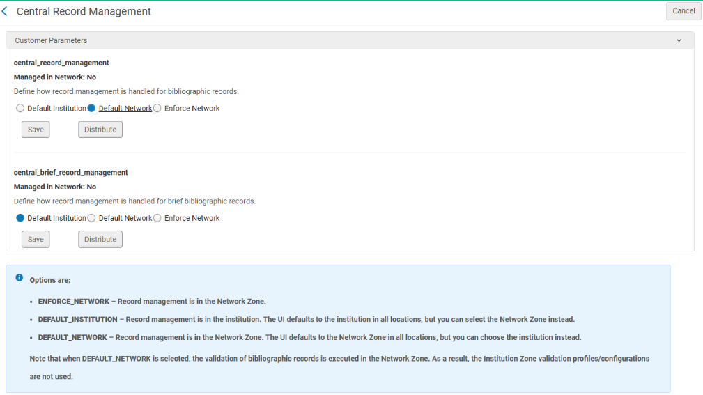 The Central Record Management Page.